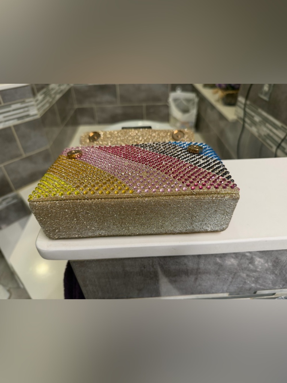 Kurt Geiger Multicolor Crystal Mini Bag - Picture 10 of 16